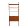 Poul Cadovius wall unit  in teak with secretaire and 3 shelves Denmark, 1960.