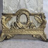 Crystal vase and bronze mount