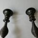 Pair of blackened wood candlesticks, Napoleon III