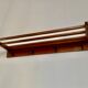 Vintage Scandinavian teak wall coat rack 1960's