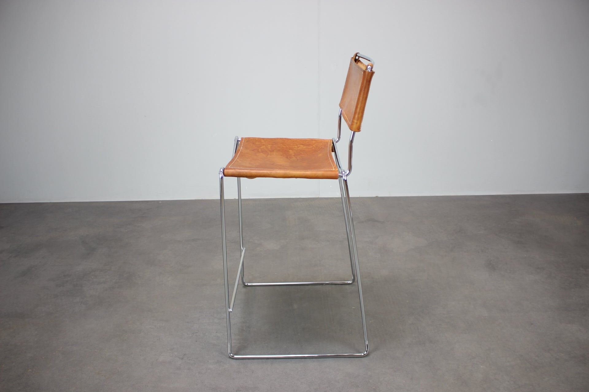 Leather stool by Giandomenico Belotti for Alias, Italy, 1970s.