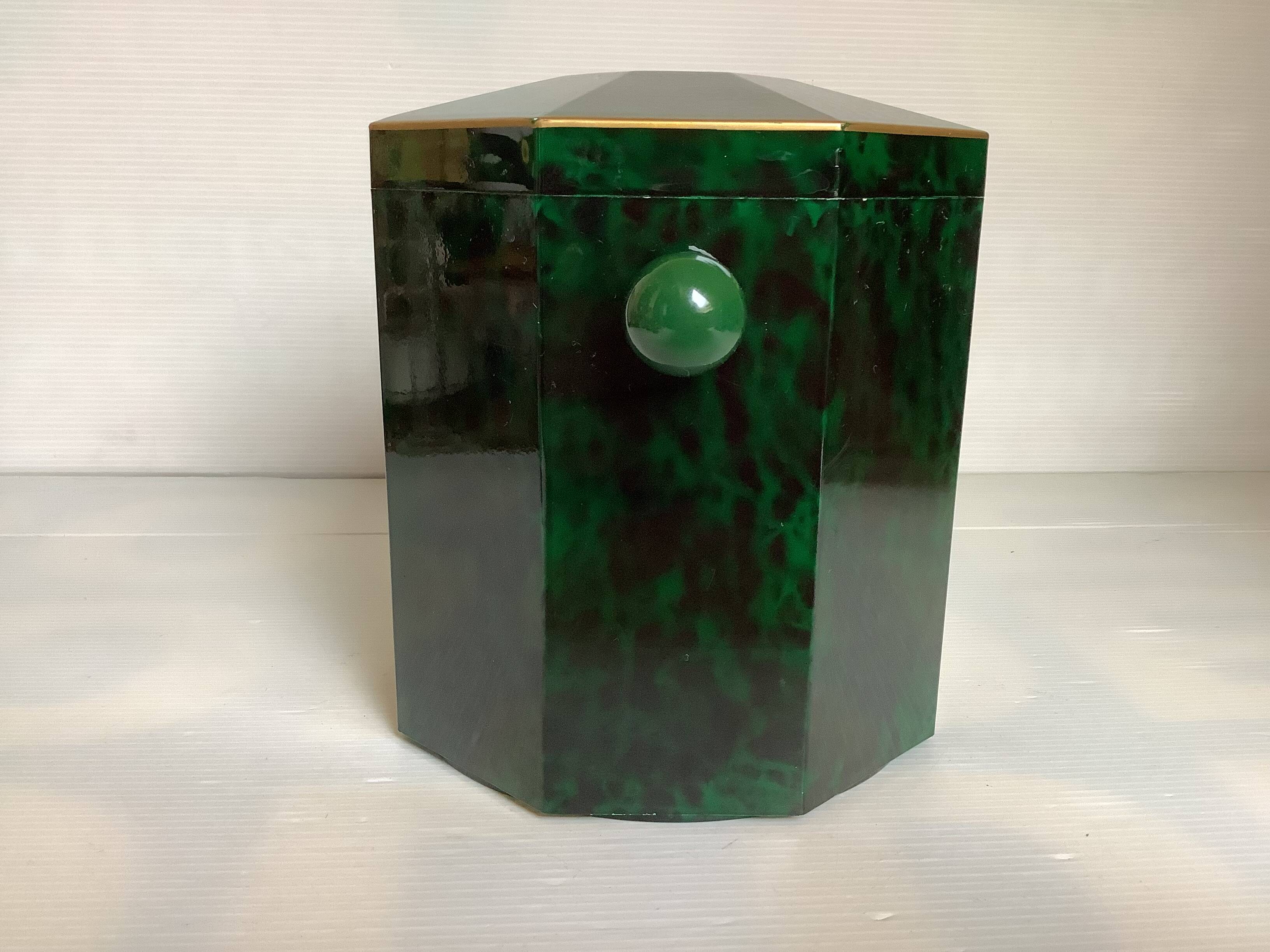 Melarti Green Octagonal Ice Bucket