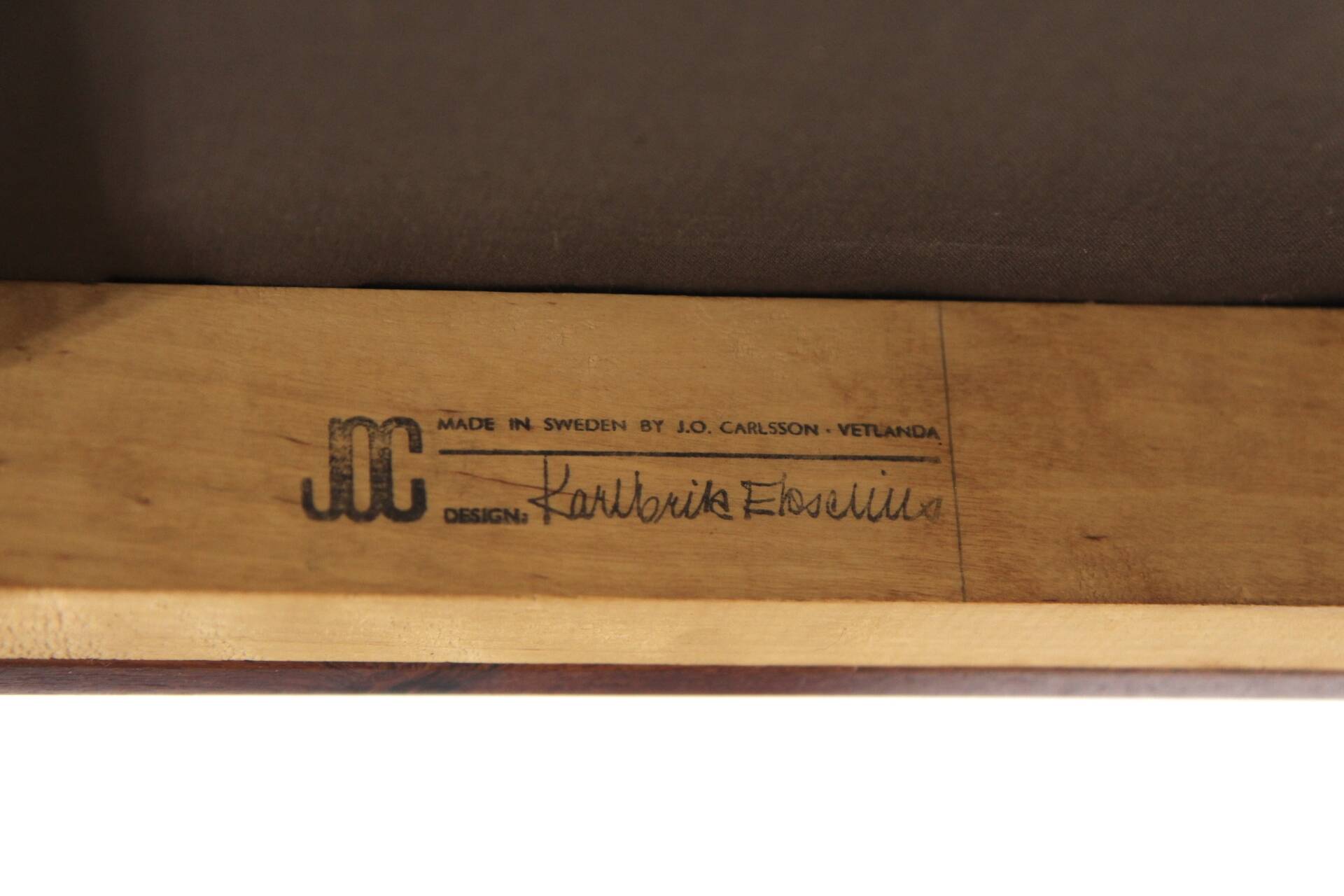 Scandinavian teak armchair, Karl-Erik Ekselius, JOC Vetlanda, Sweden, 1960