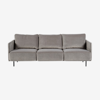 Lacus principe sofa 3-seater grey velvet mouse