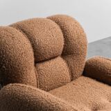 Poltrona in bouclé anni ’70 vintage modernariato