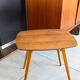 Table d'appoint vintage en bois et pieds compas