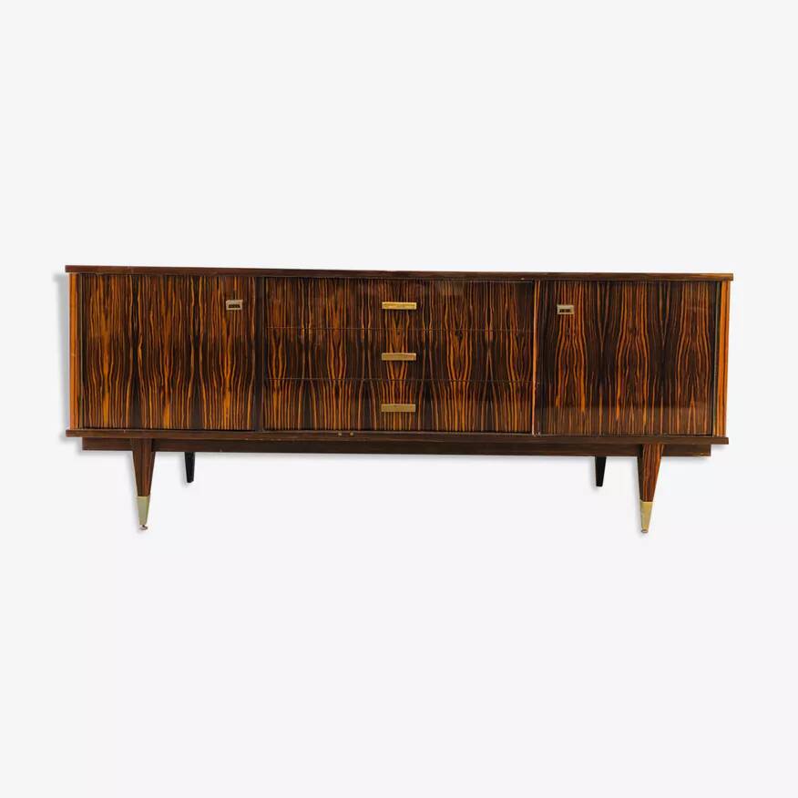 Vintage Macassar ebony sideboard 1970