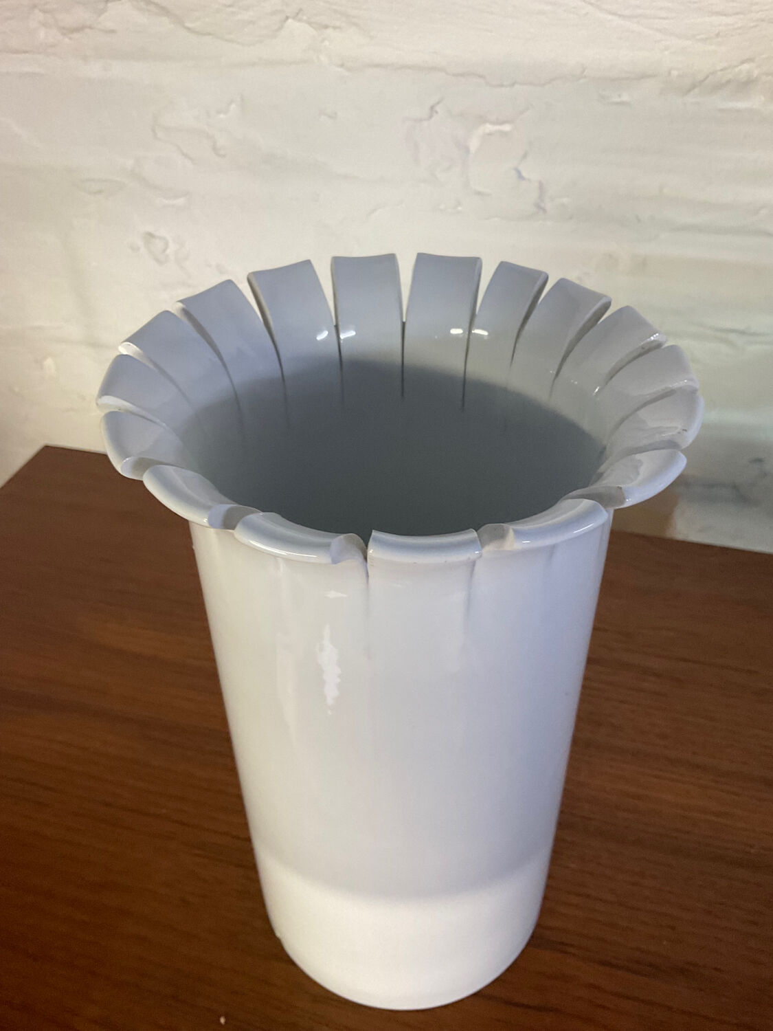 Vintage Italy vase in glazed ceramic