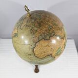 Terrestrial Globe in Lithographed Paper and Cast Iron, J.Lebègue & Cie – Late 19th Century