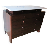 Commode italienne en acajou et marbre, années 1960