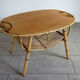 Table basse vintage rotin années 50/60