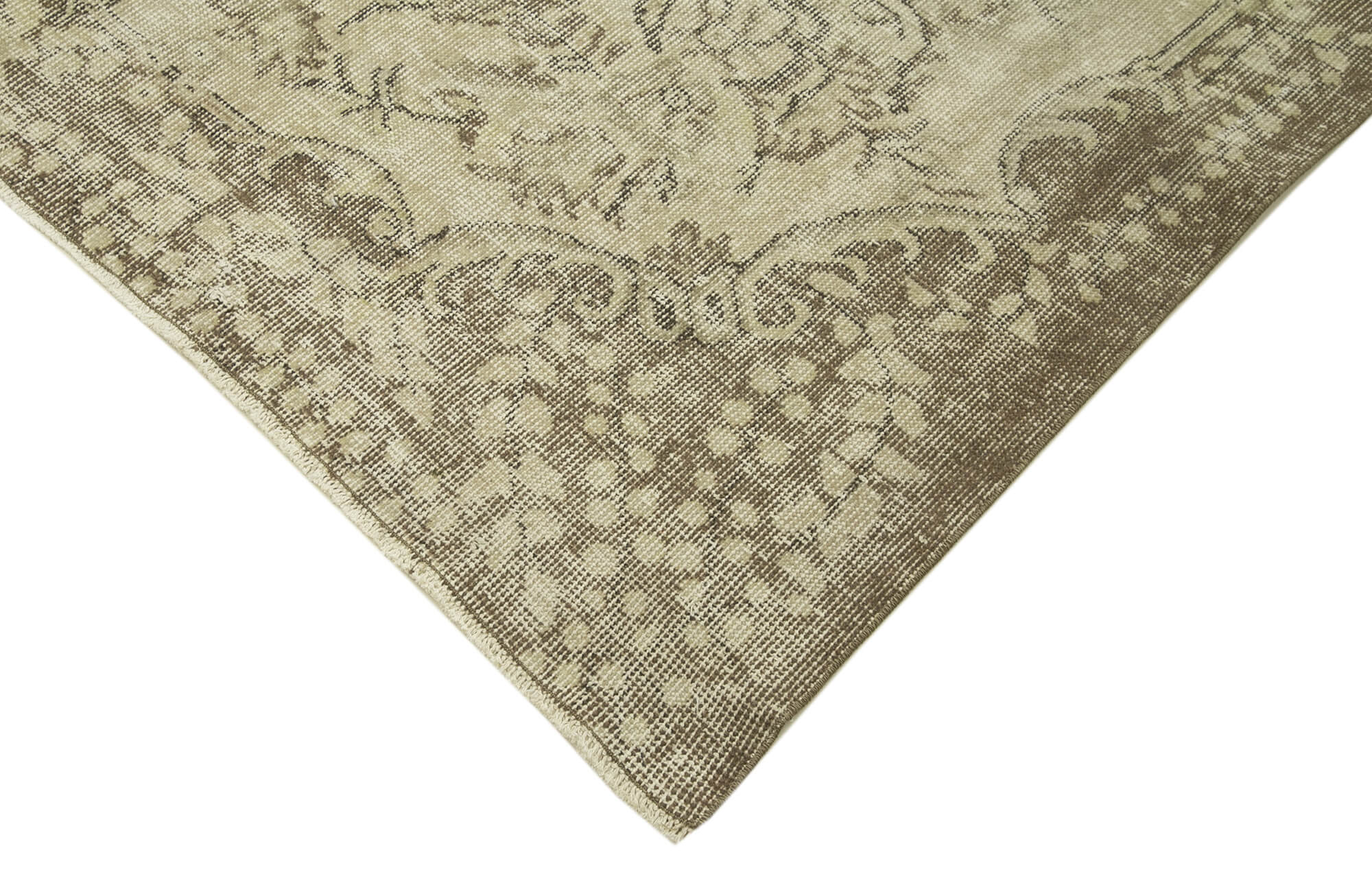 Handwoven anatolian beige carpet 177 cm x 300 cm
