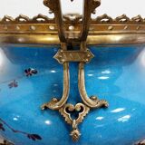 Planter in glazed porcelain and gilded bronze late nineteenth