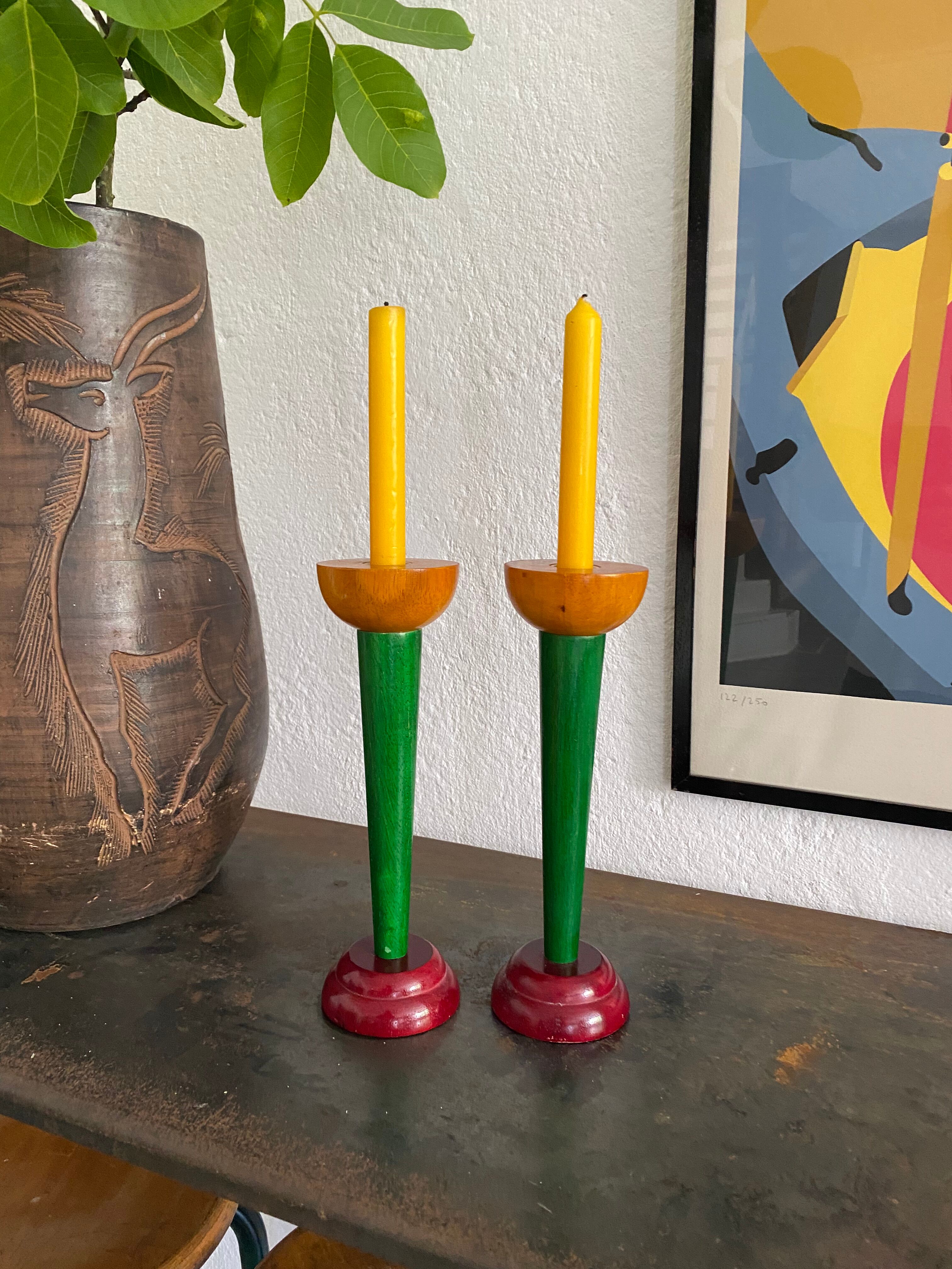 Pair of vintage Ikea candle holders