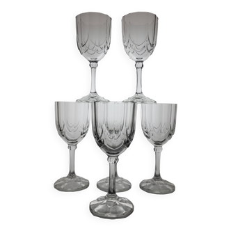 6 Art Deco Wine Glasses