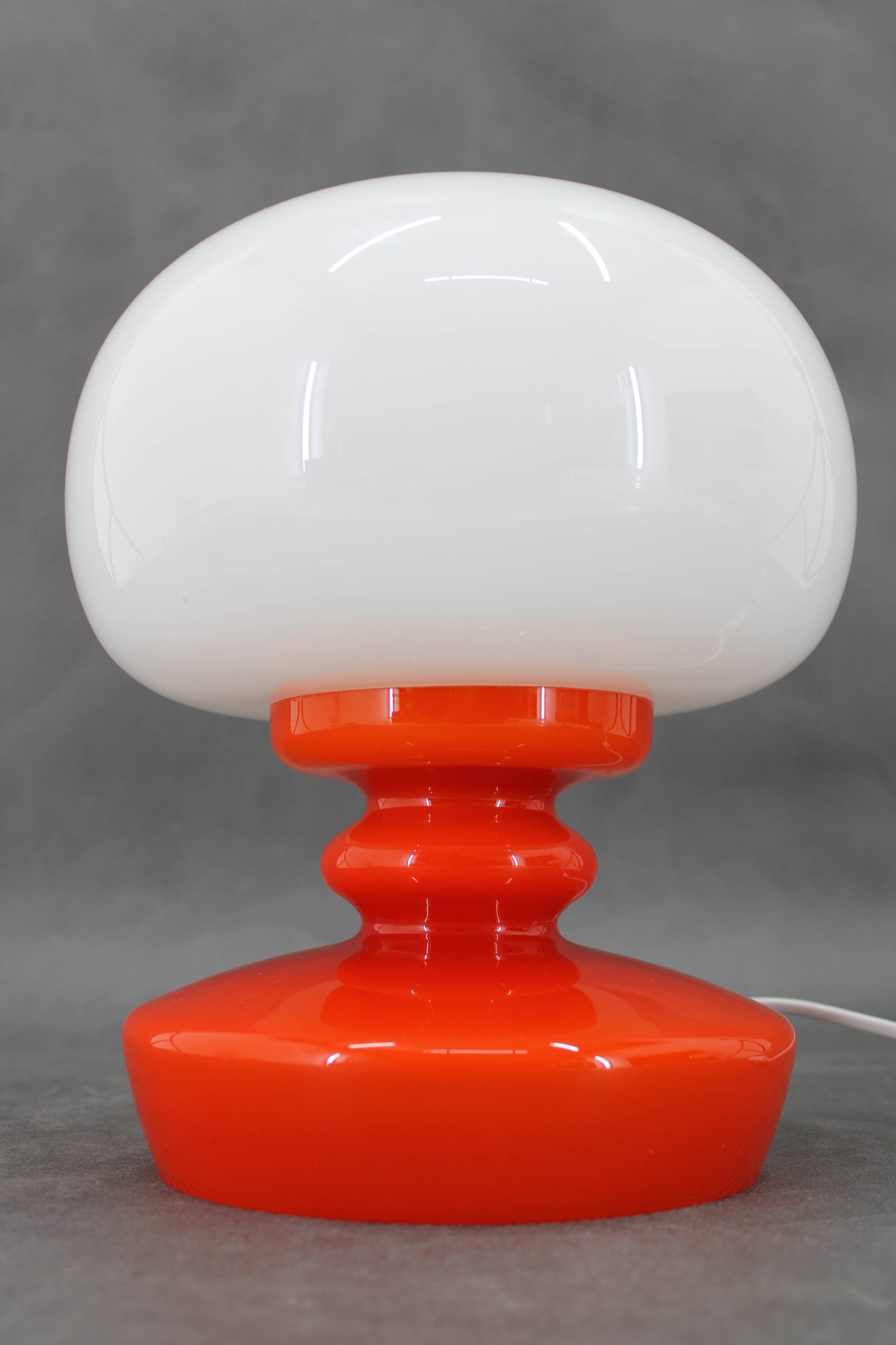1970s Stepan Tabery Opaline Glass Table Lamp, Czechoslovakia