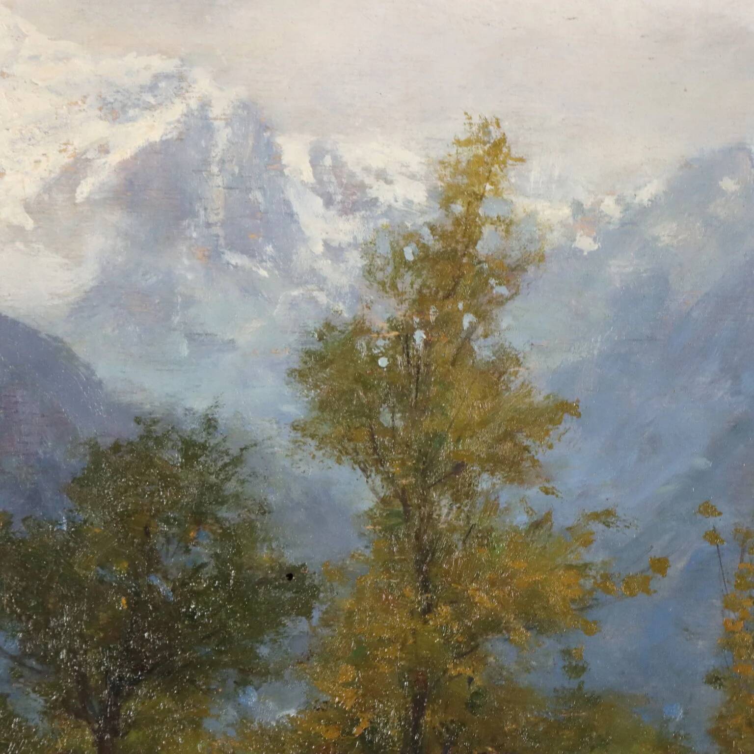 Peinture moderne signée Ercole Garavaglia, huile sur panneau dur '900
