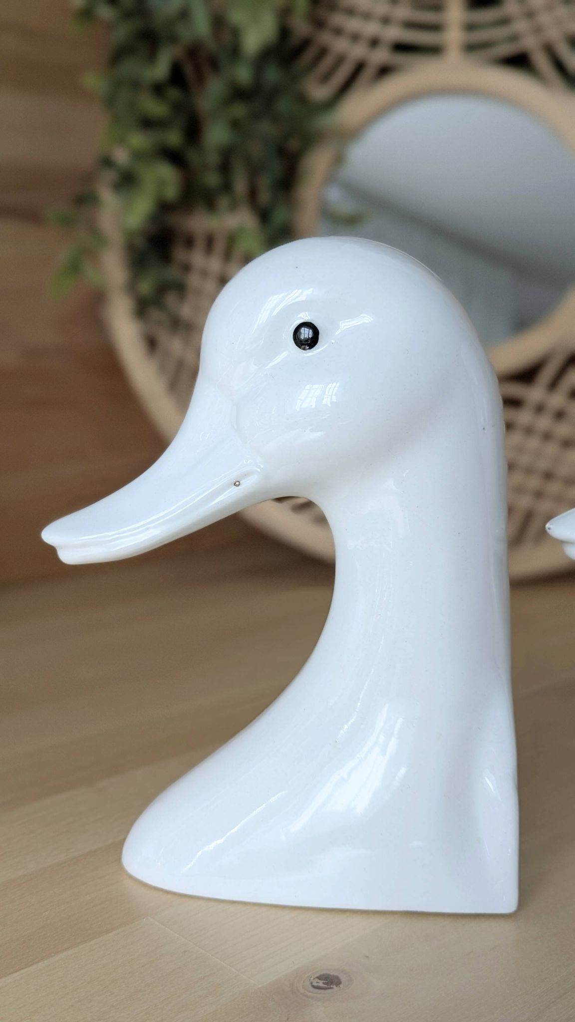 Paire de serre-livres canards vintage