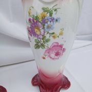 Pair of antique Onnaing slipware vases
