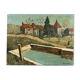 Provençal landscape tableau with a basin signed Janfield.