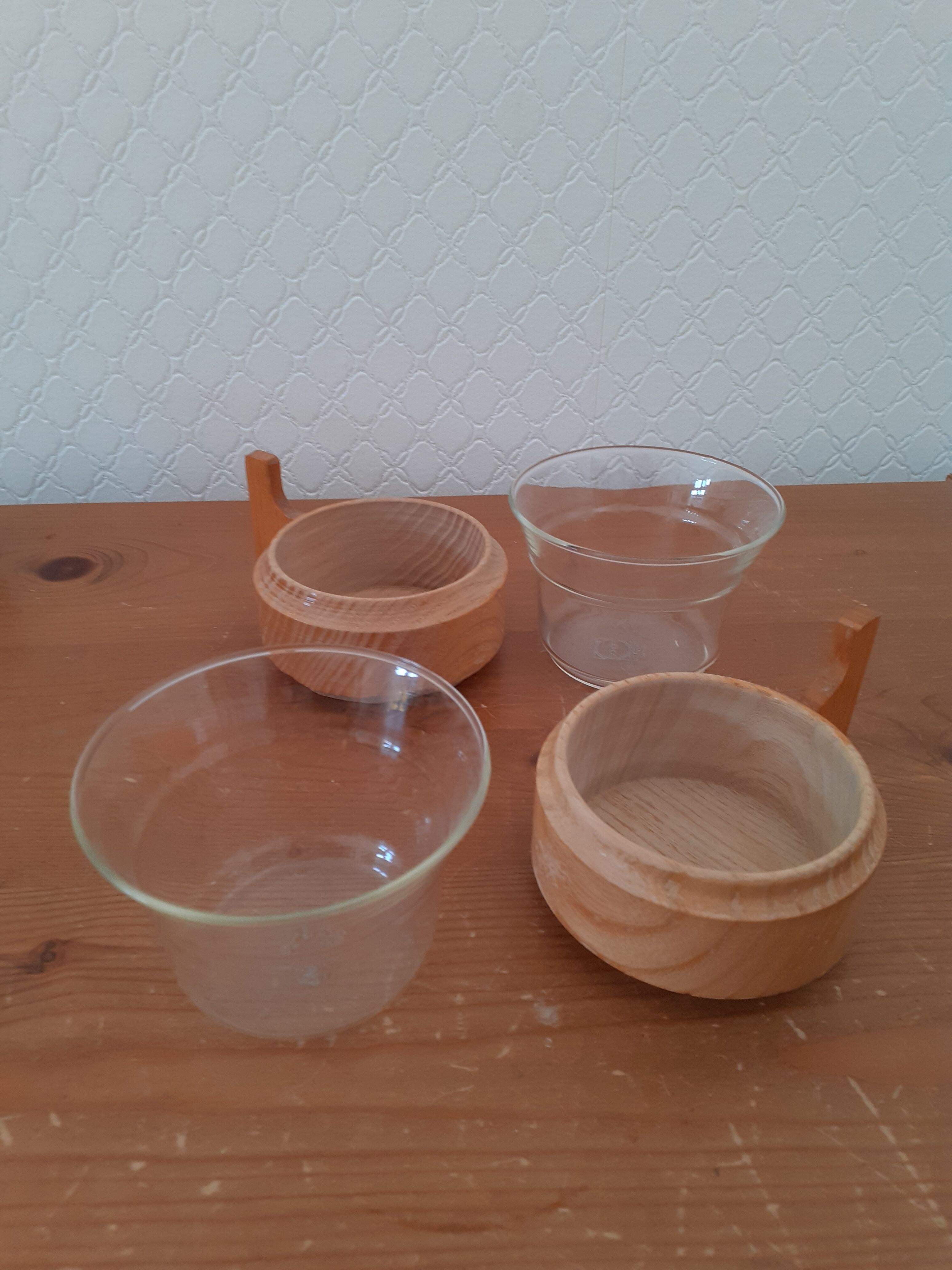 Six tea cups or coffee Schott Mainz Jena Glas