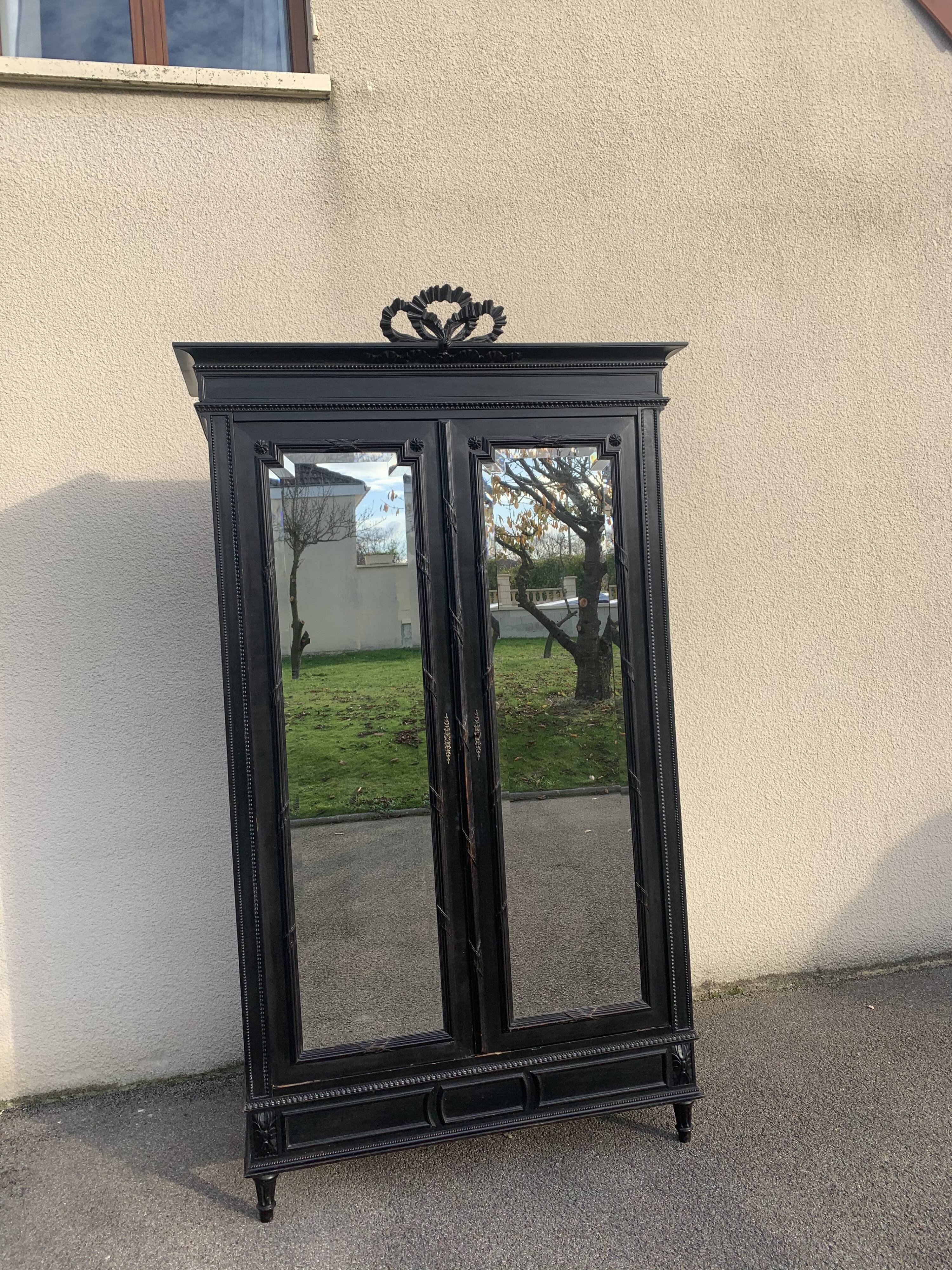 Black notary cabinet