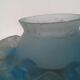 Abat jour verre bleu, forme  fleur