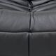 Togo lounge chairs in black leather attributed to Michel Ducaroy for Ligne Roset, set of 2