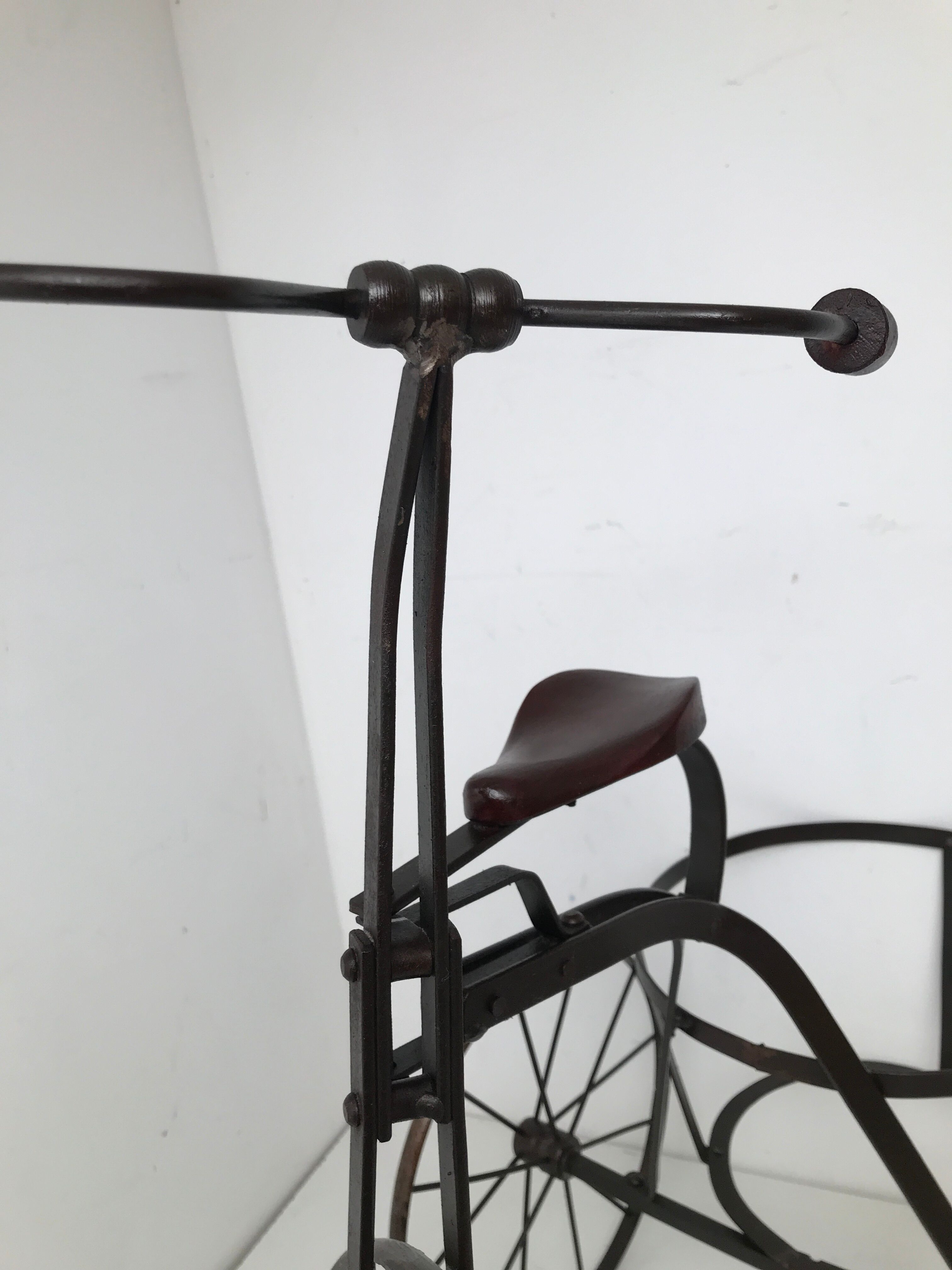 Old wood wrought iron tricycle bike