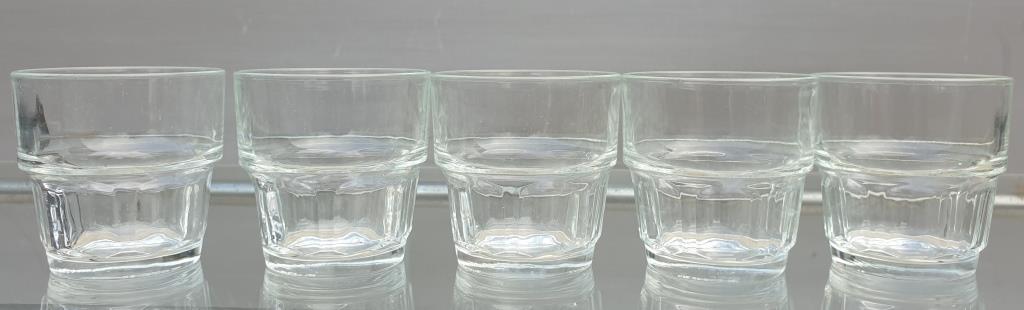 Set 5 glasses stackable Duralex