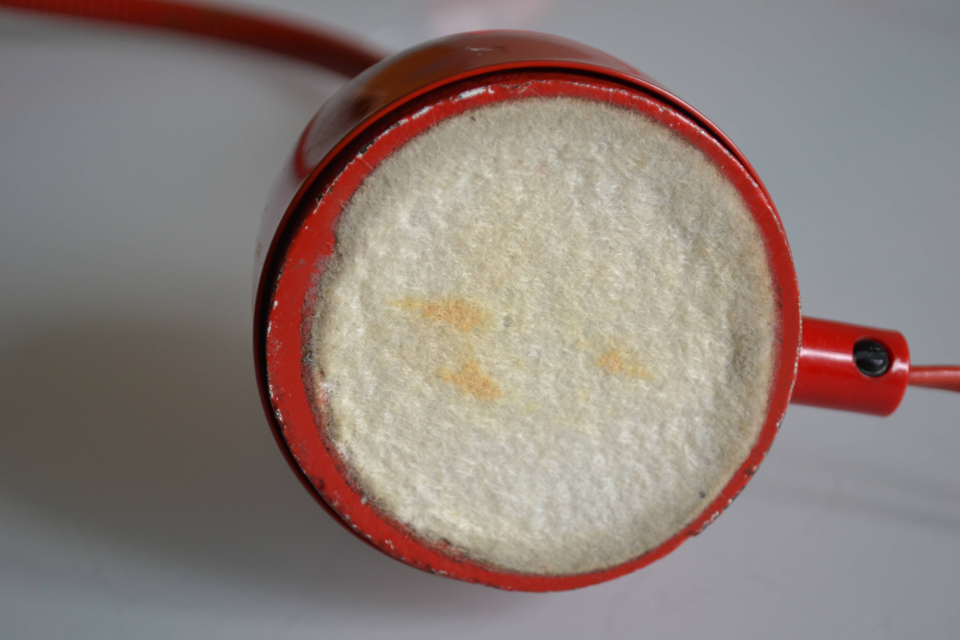 Lampe de bureau vintage France rouge Postmoderniste années 80 1980