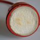 Vintage red French postmodernist desk lamp from the 1980s