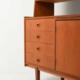 Sideboard with bookcase in teak and mahogany