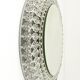 Large round wall mirror with glass flowers by Emil Stejnar, backlit by Nikoll, Austria.