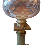 Crystal lamp and green marble