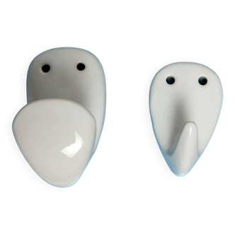 Set of 2 earthenware coat hooks