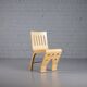Postmodern plywood chair