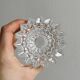 Elegant pair of faceted cut crystal candlesticks