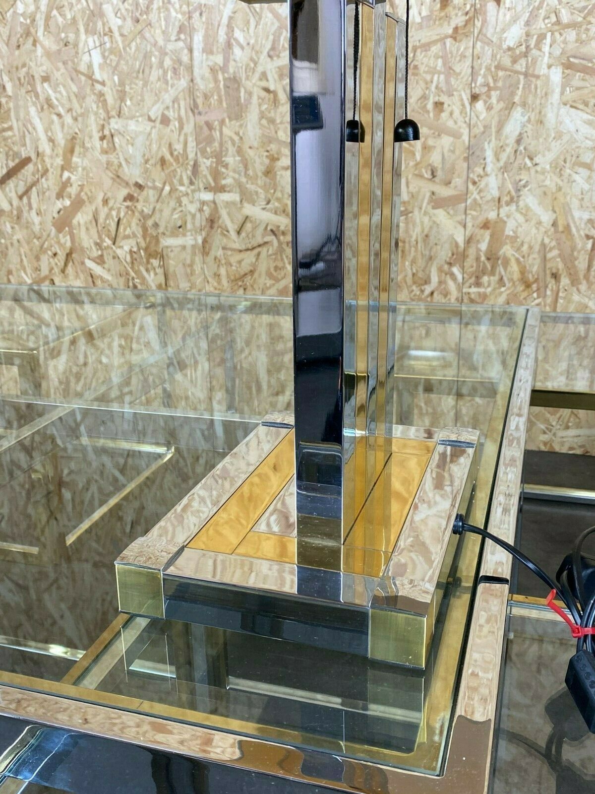 Table lamp for lumica braas & chrome