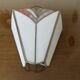 Pair of white and pink glass paste wall lights, Italy, Art Deco style