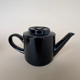 Vintage Modernist Set Of 6 Glass Coffee/Tea Cups With Ceramic Teapot