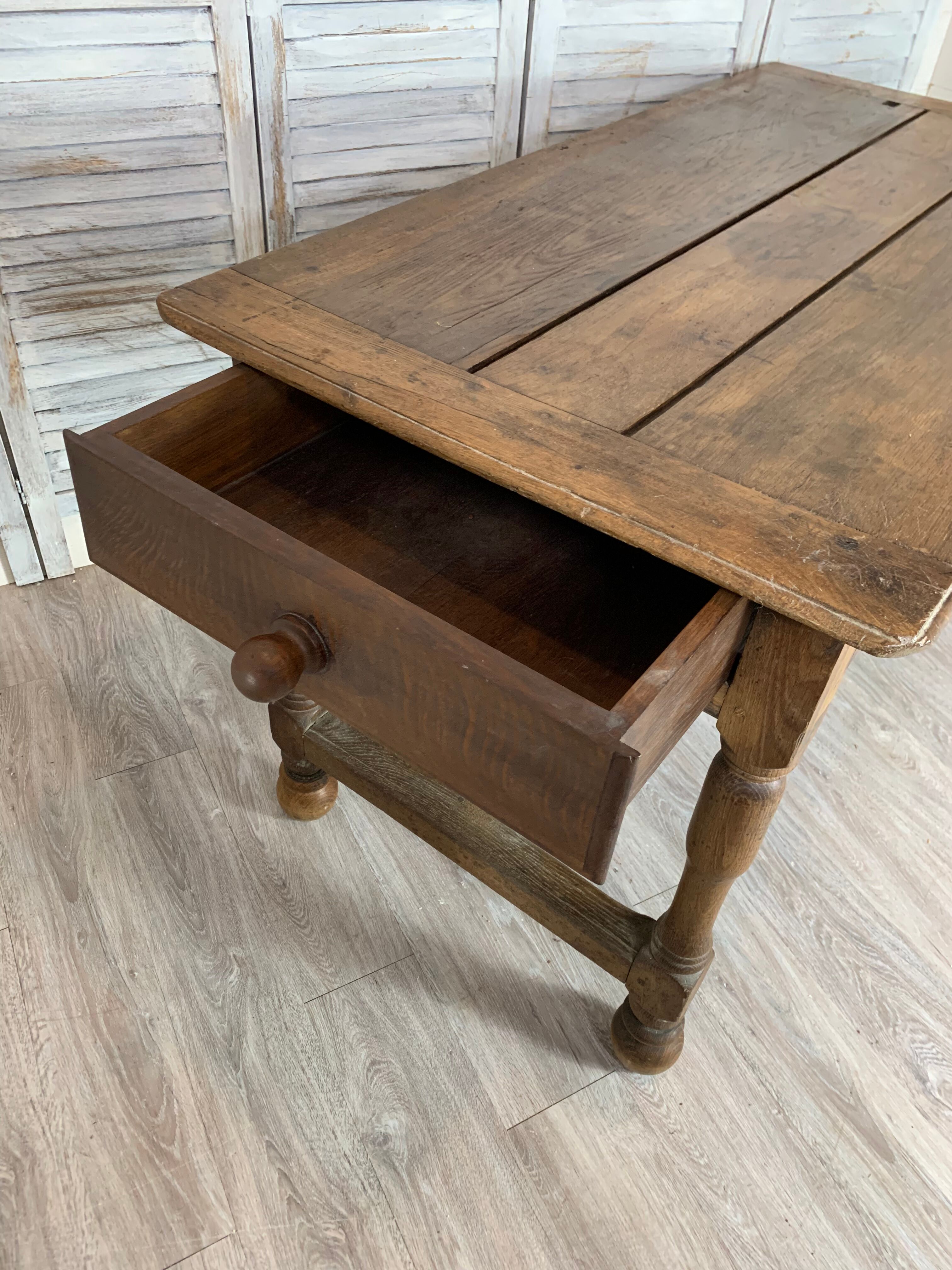 Table de ferme ancienne en chêne