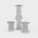 Bougeoirs en verre par Göran Wärff pour Kosta Boda, Suède, années 1970