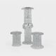 Glass candle holders by Göran Wärff for Kosta Boda, Sweden, 1970s.