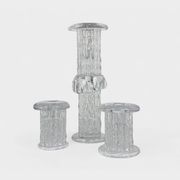 Glass candle holders by Göran Wärff for Kosta Boda, Sweden, 1970s.