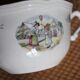 Ecru cup with flowers Alsace Sarreguemines pottery