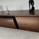 Extendable TV cabinet with walnut finish