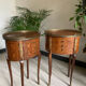 Pair of bedside tables in the shape of a stab, Louis XVI style