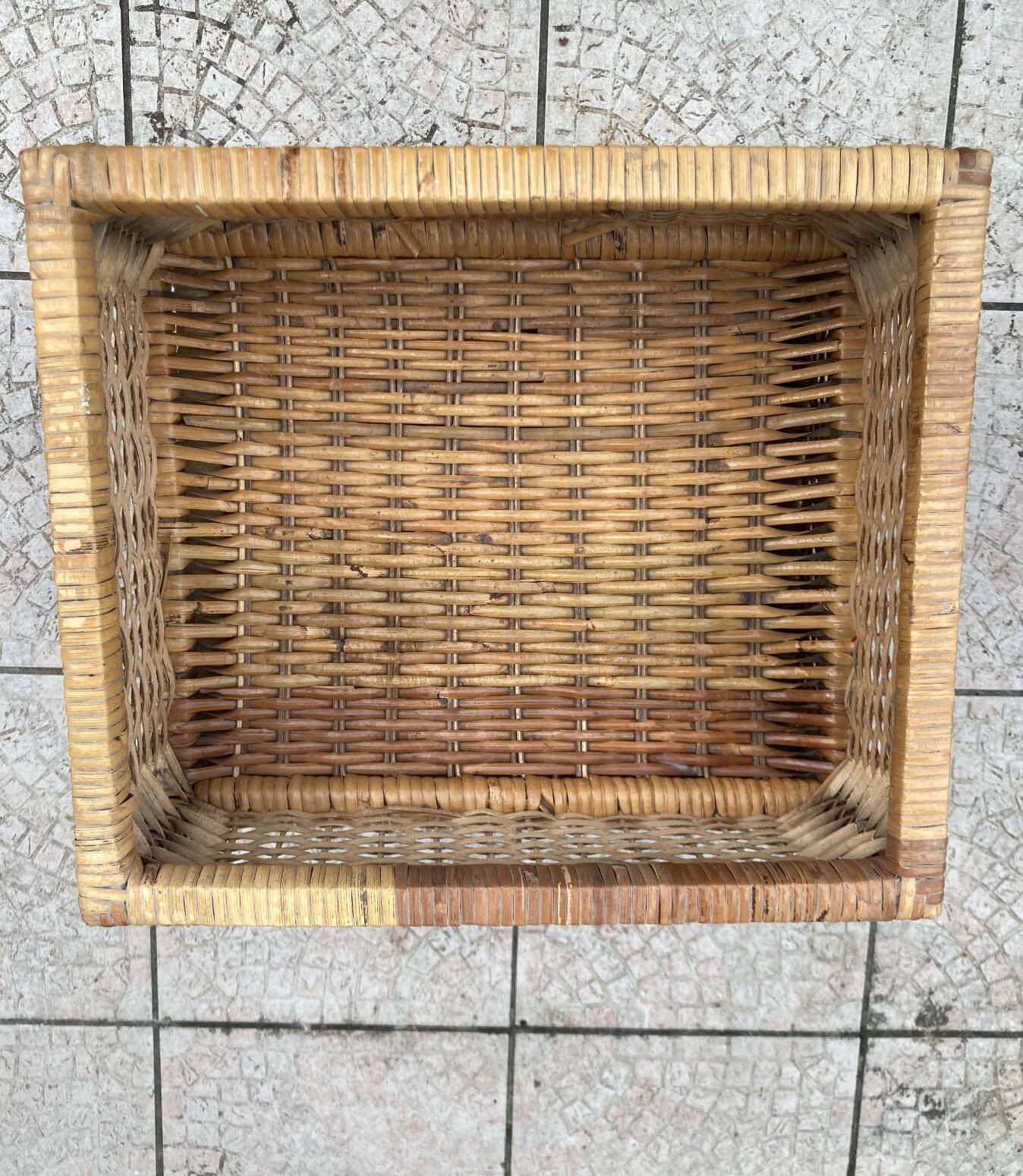 Vintage rattan chiffonier