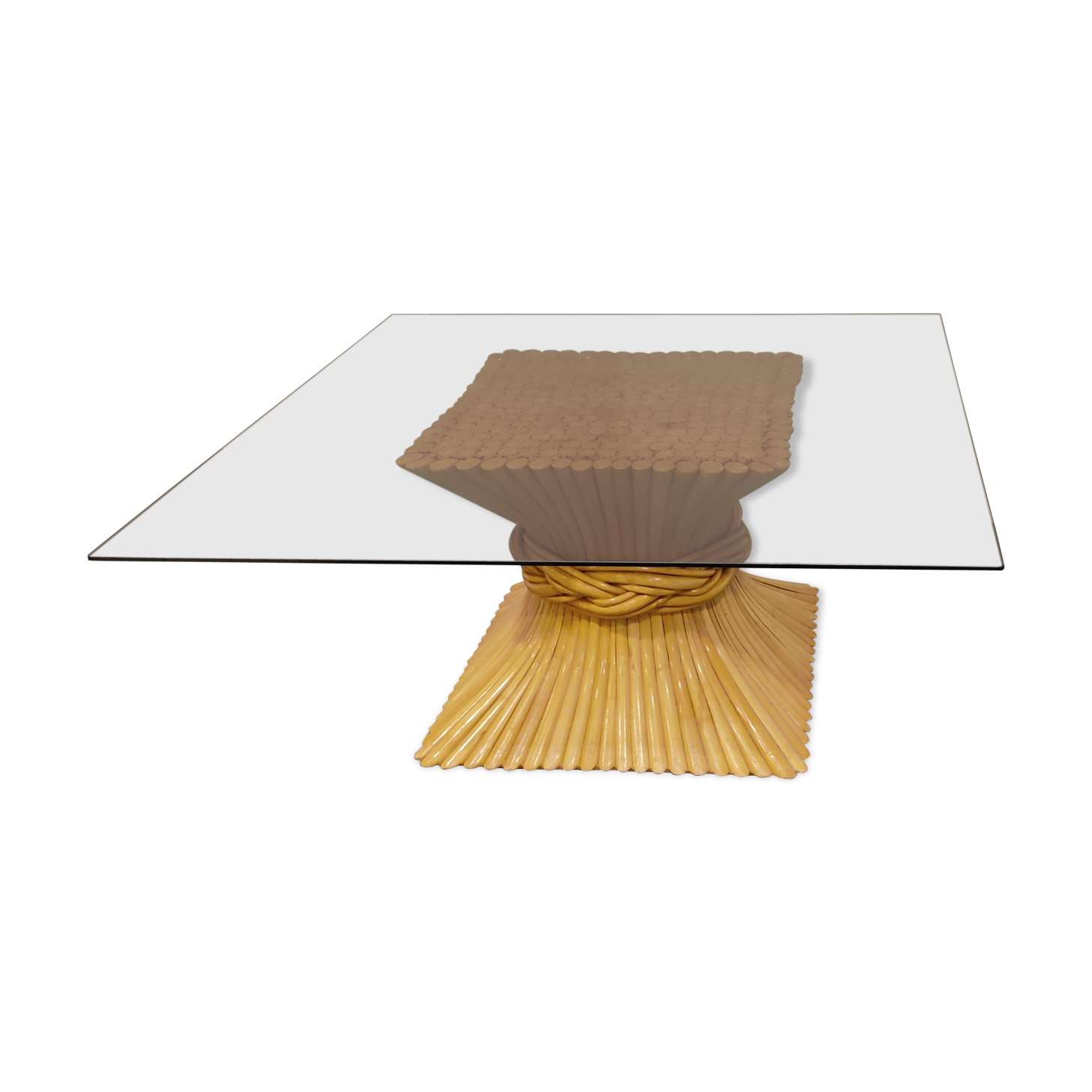 Bamboo coffee table by McGuire 1980s